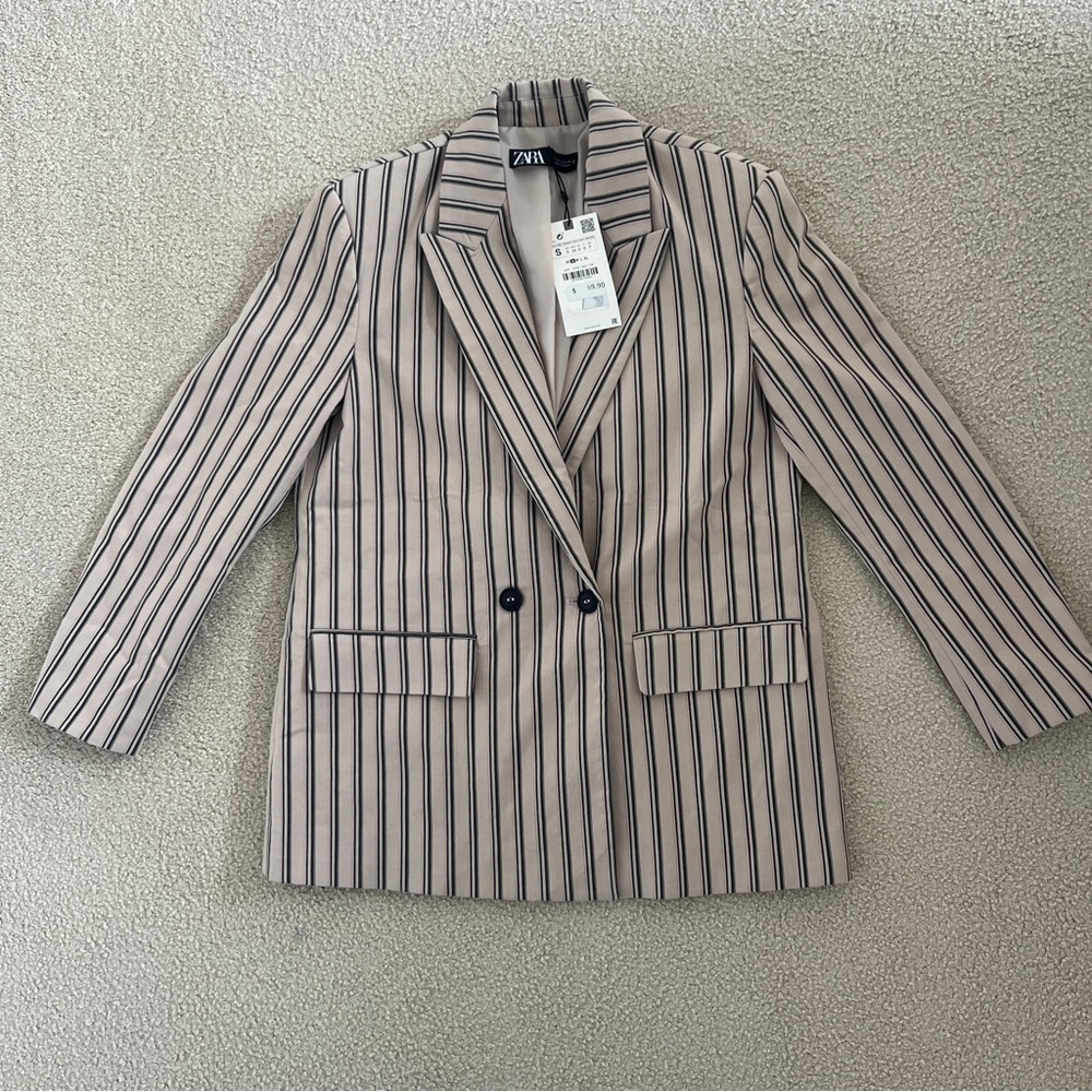 NWT ZARA Striped Blazer